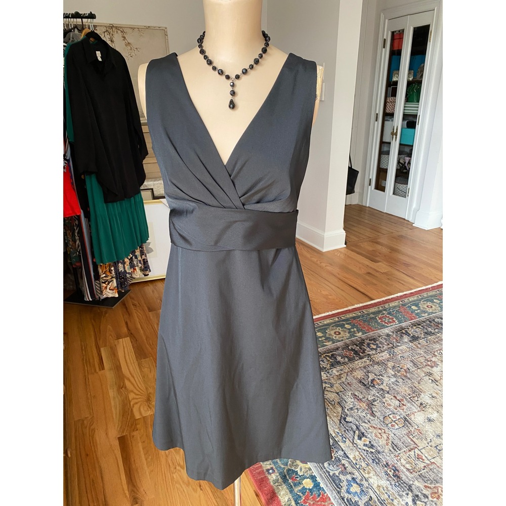 White House‎ Black Market Sleeveless V Neck Sheath Dress Black Size 6